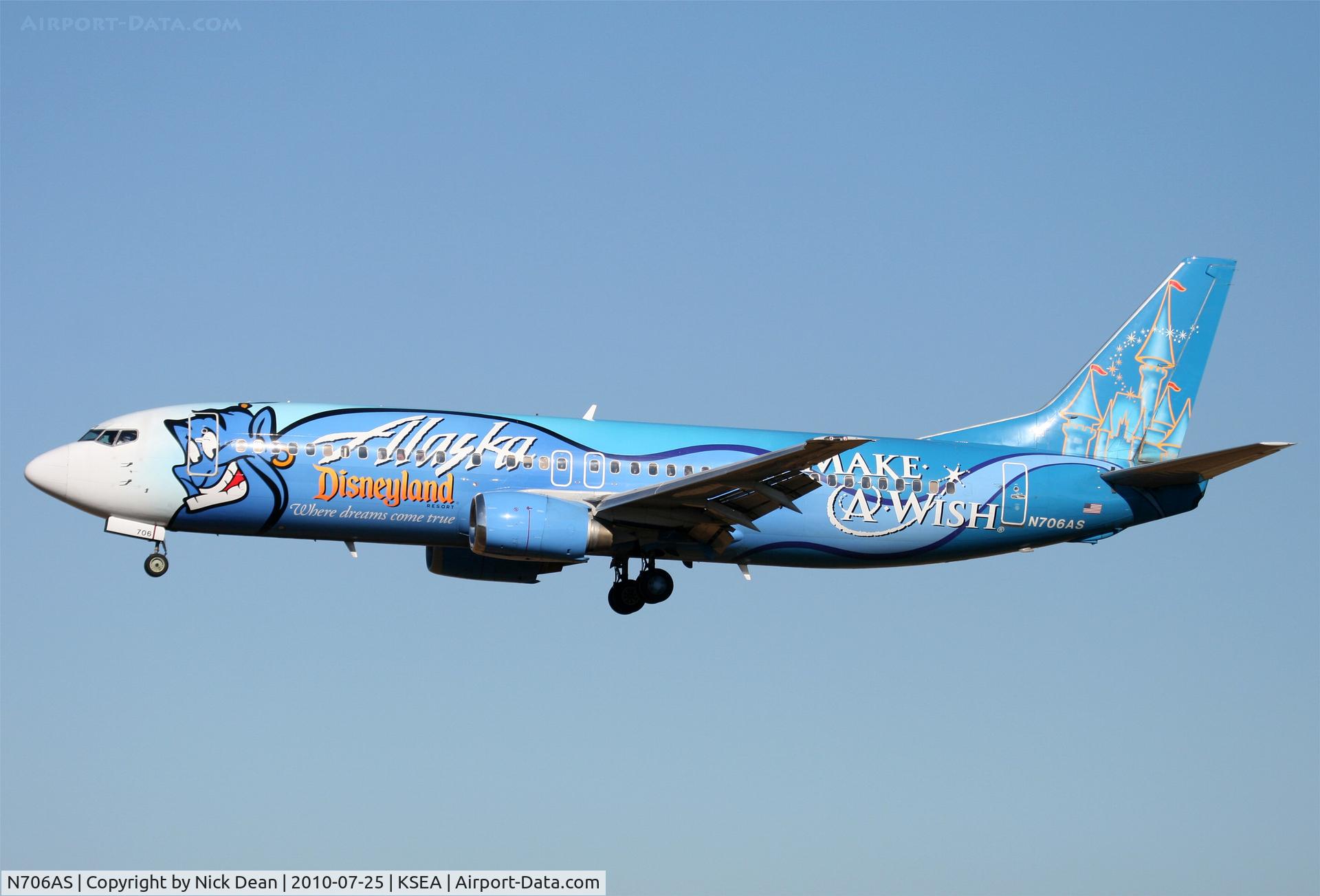 N706AS, 1998 Boeing 737-490 C/N 28894, KSEA