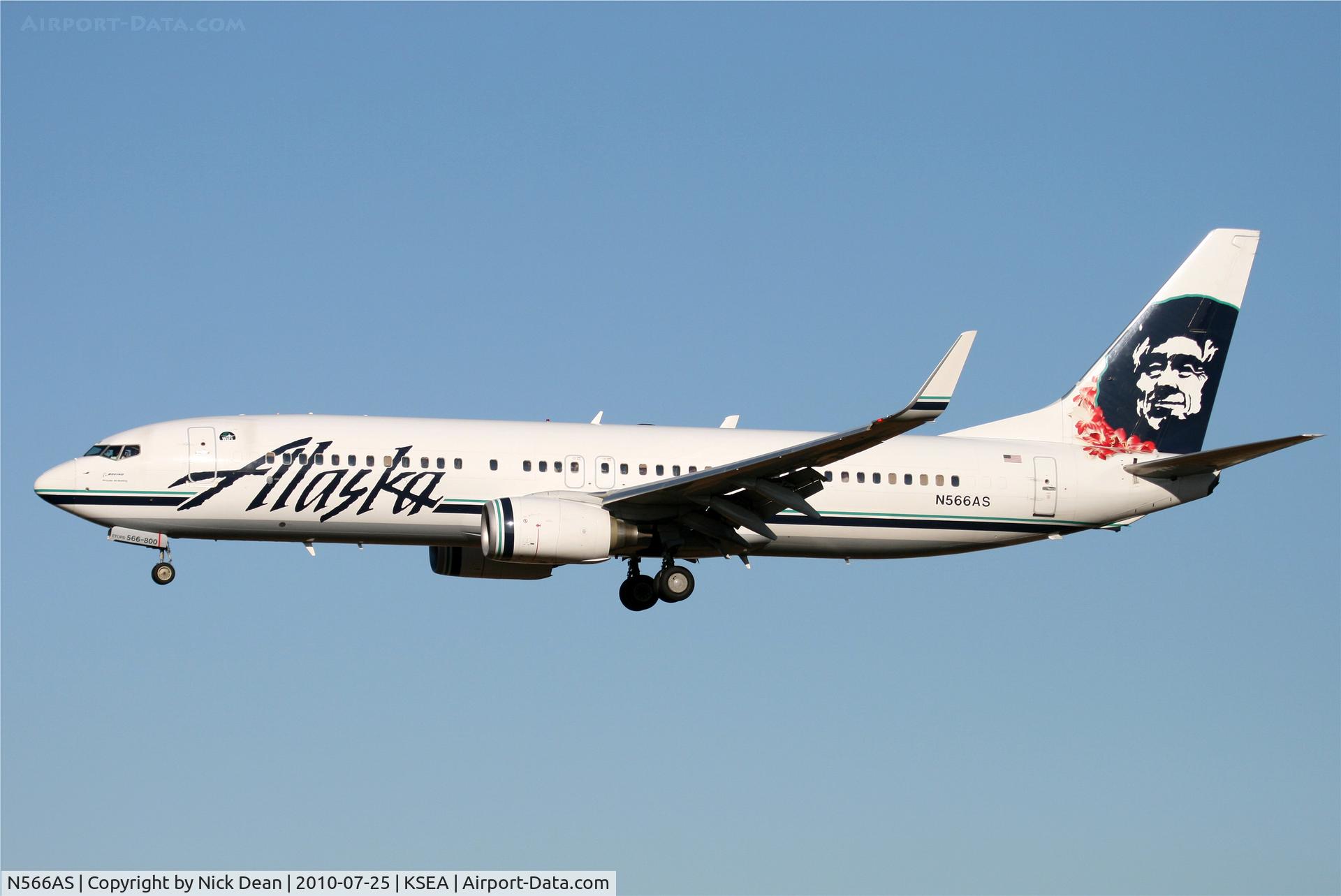 N566AS, 2007 Boeing 737-890 C/N 35182, KSEA