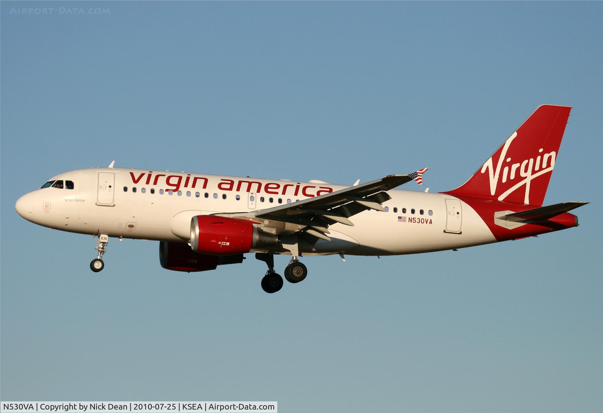 N530VA, 2008 Airbus A319-115 C/N 3686, KSEA