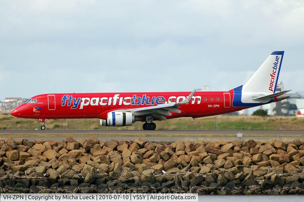 VH-ZPN, 2009 Embraer 190AR (ERJ-190-100IGW) C/N 19000312, At Sydney