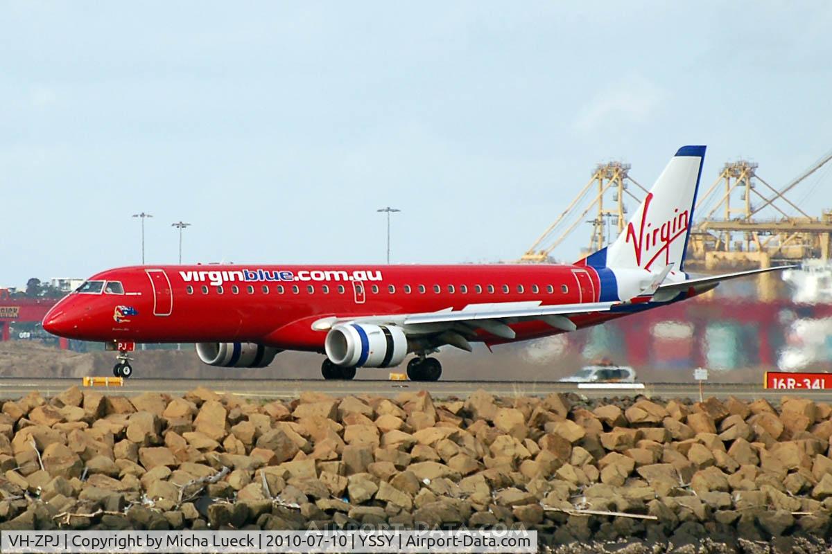 VH-ZPJ, 2008 Embraer 190AR (ERJ-190-100IGW) C/N 19000209, At Sydney