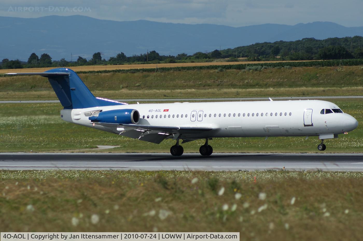 4O-AOL, 1989 Fokker 100 (F-28-0100) C/N 11268, Fokker 100 Montenegro Airlines