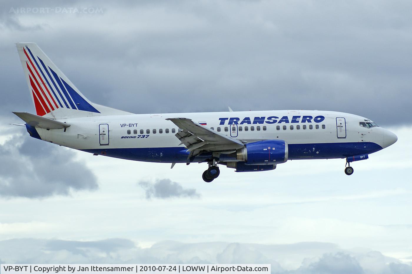 VP-BYT, 1998 Boeing 737-524 C/N 28928, Ex Continental N14668 B737-524