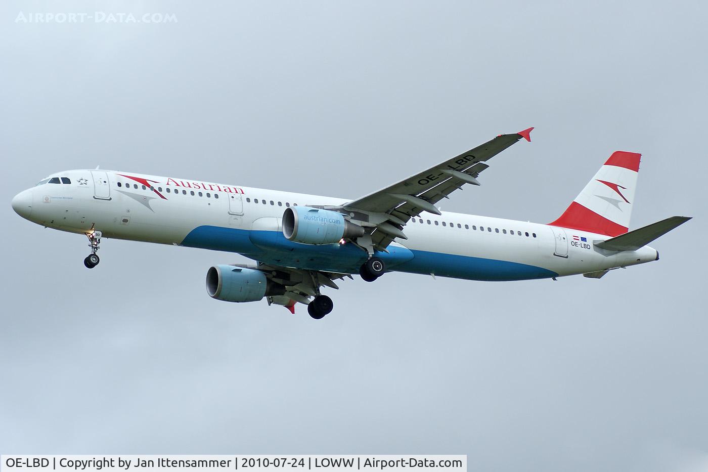 OE-LBD, 1998 Airbus A321-211 C/N 920, Austrian Airlines