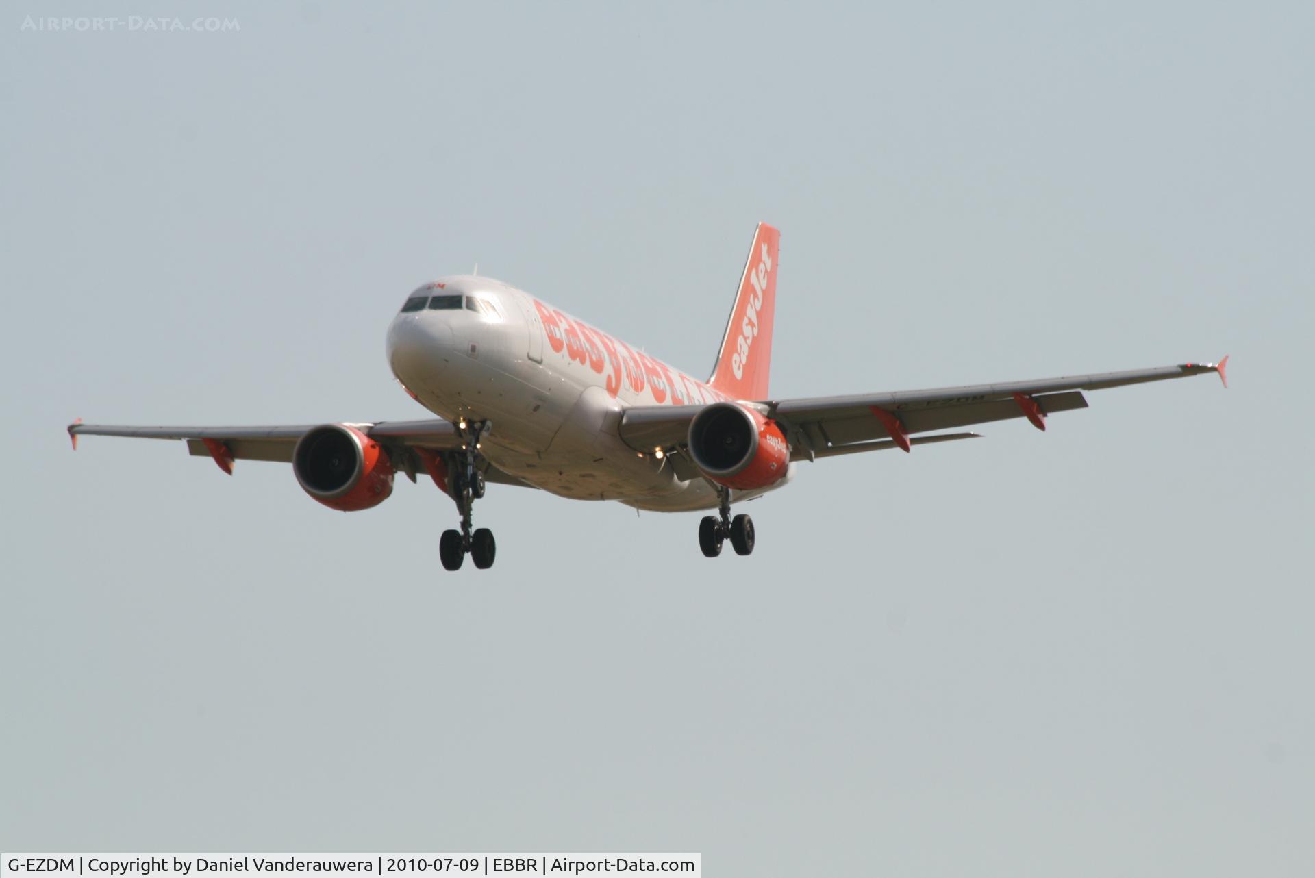 G-EZDM, 2008 Airbus A319-111 C/N 3571, Arrival of flight EZY2795 to RWY 25L