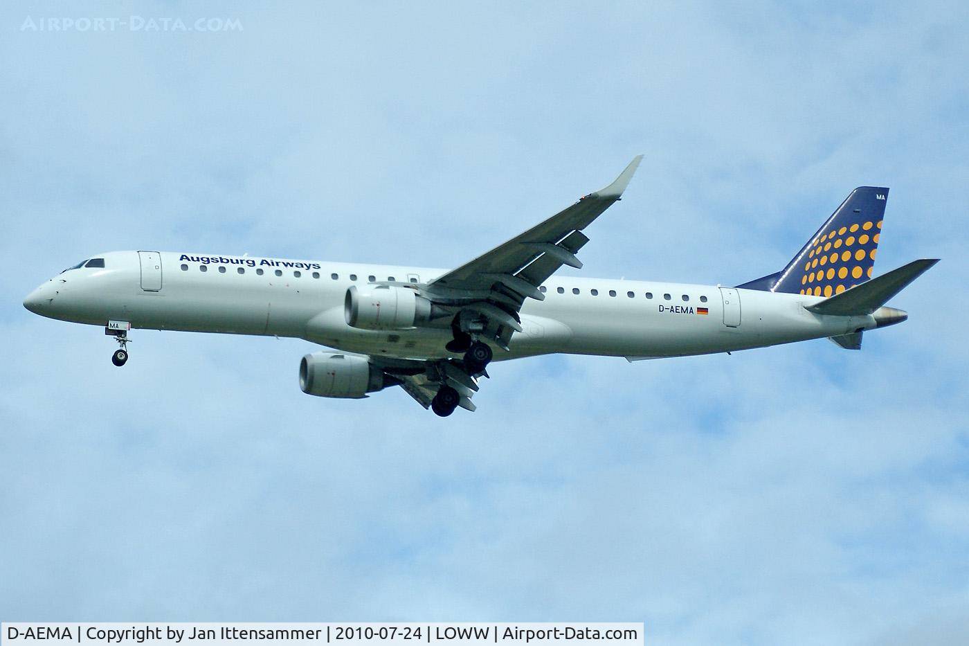 D-AEMA, 2009 Embraer 195LR (ERJ-190-200LR) C/N 19000290, Lufthansa Cityline
