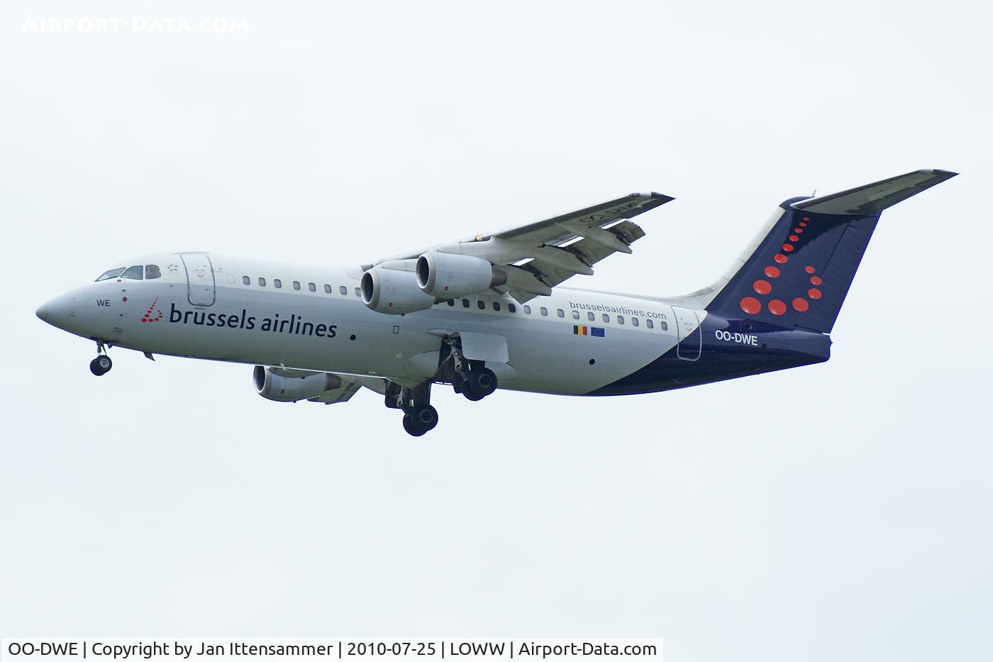 OO-DWE, 1998 British Aerospace Avro 146-RJ100 C/N E3327, SN Brussels Airlines