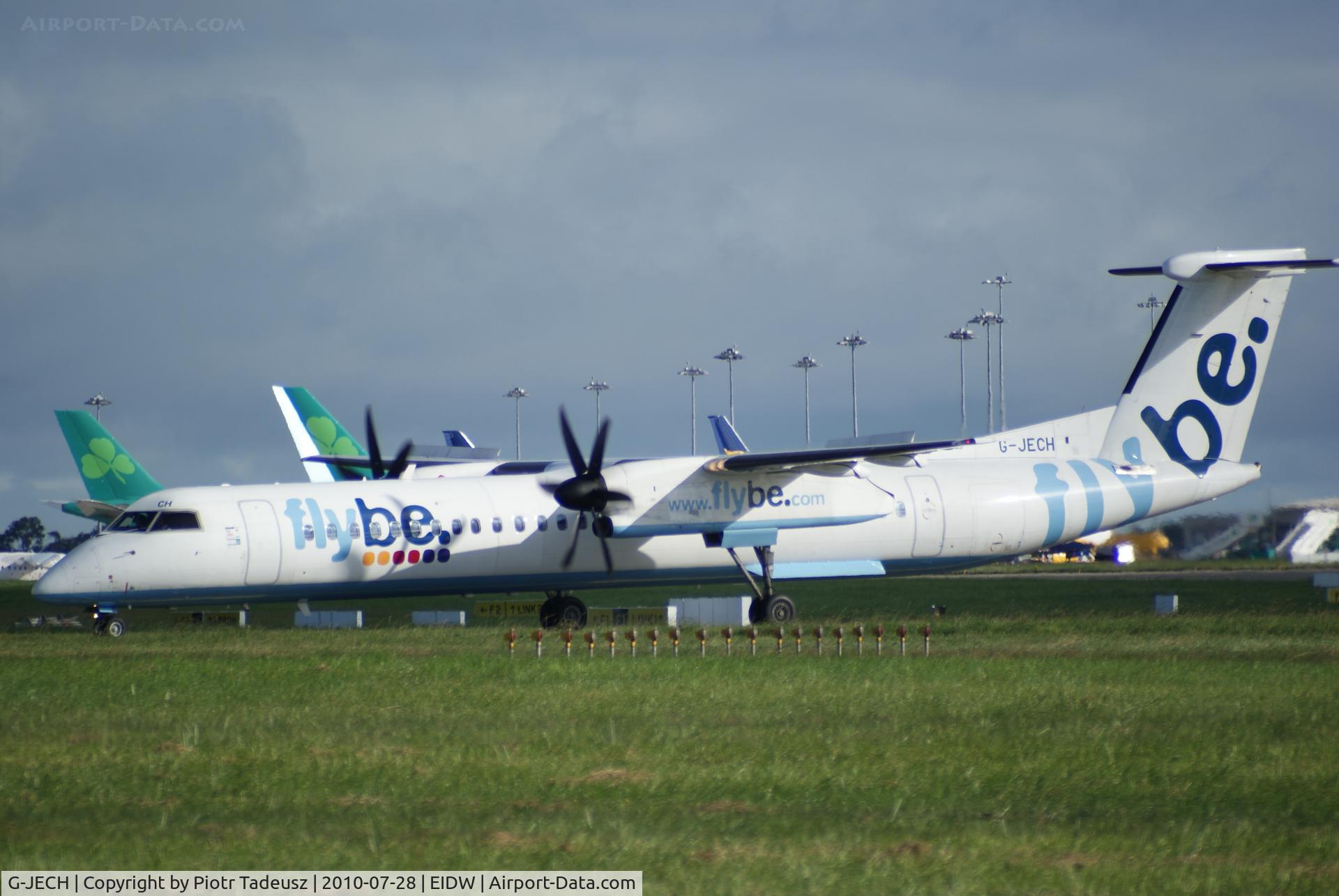 G-JECH, 2005 De Havilland Canada DHC-8-402Q Dash 8 C/N 4103, on runway