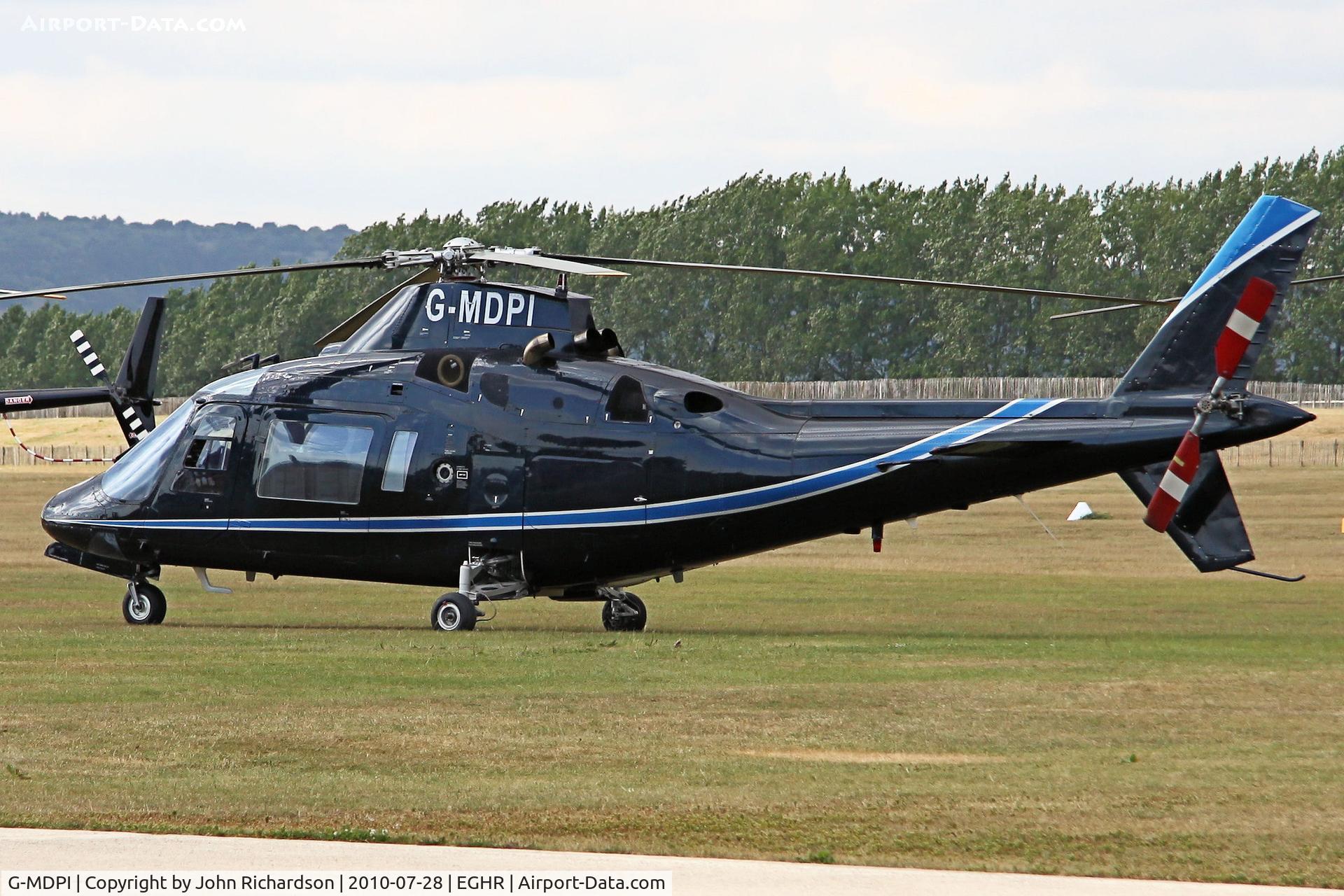 G-MDPI, 1987 Agusta A-109A-2 C/N 7393, Here for the races??