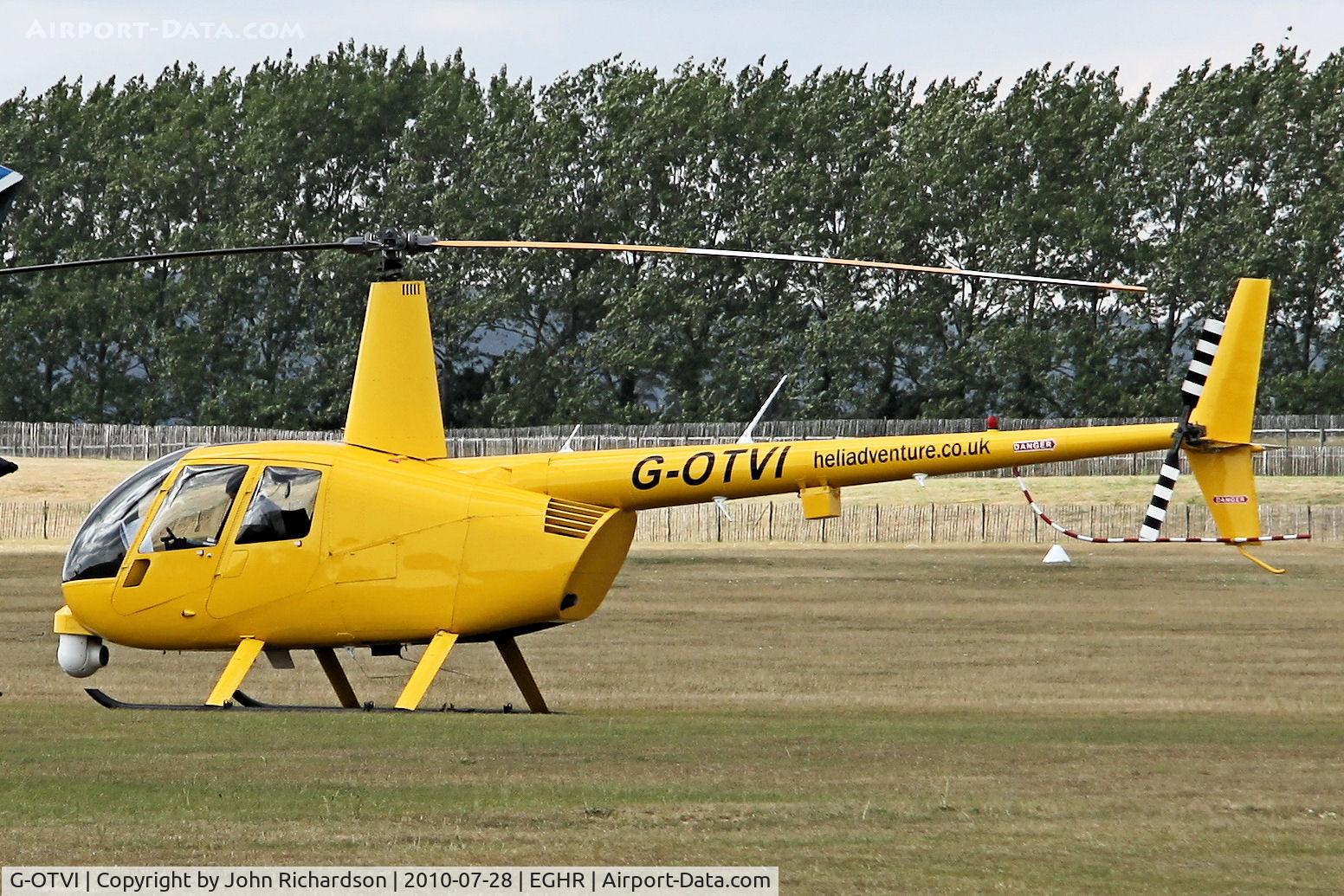 G-OTVI, 2005 Robinson R44 Raven II C/N 10833, Parked at Goodwood