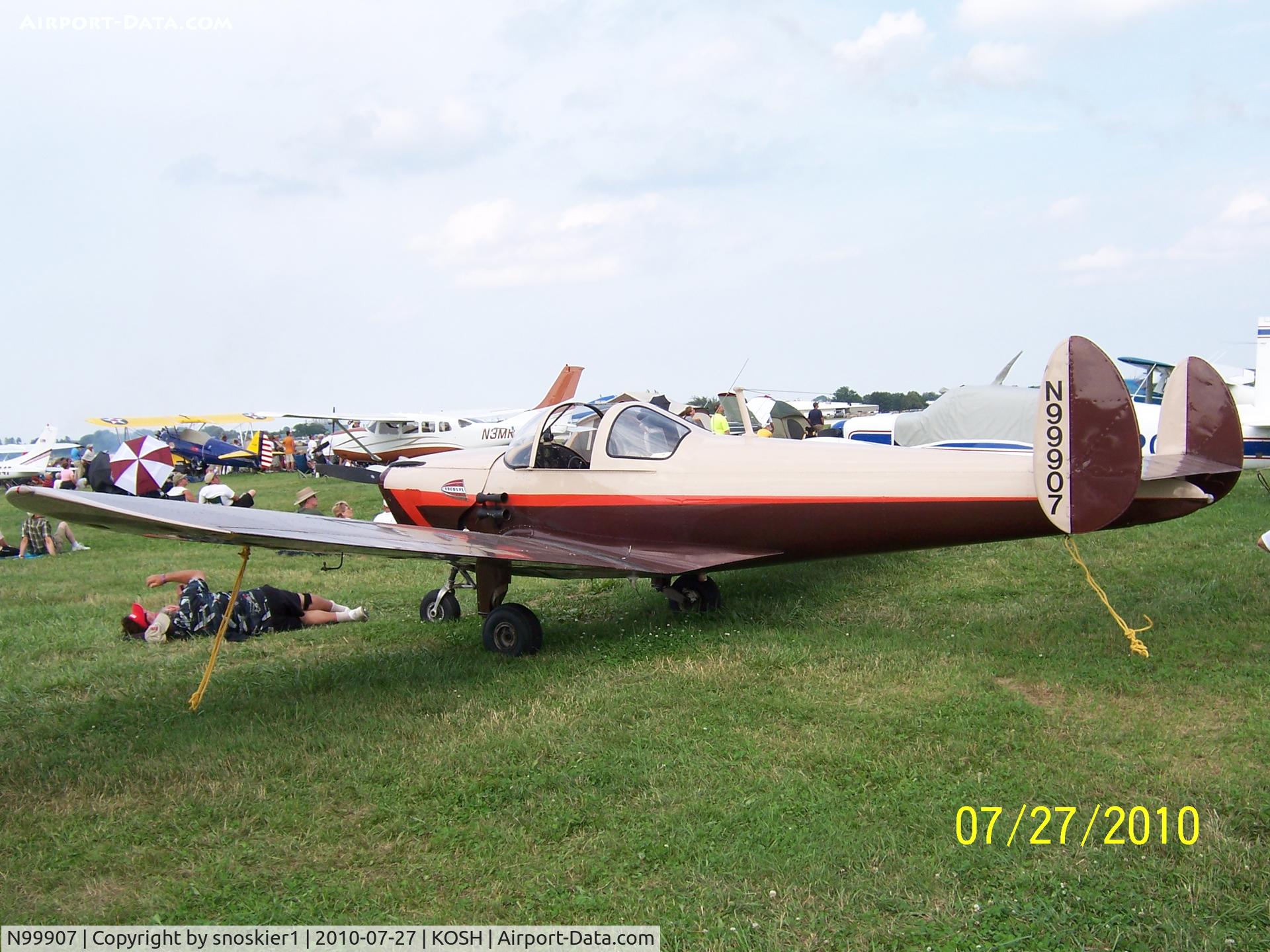 N99907, 1946 Erco 415C Ercoupe C/N 2530, Airventure 2010 - vintage aircraft area.