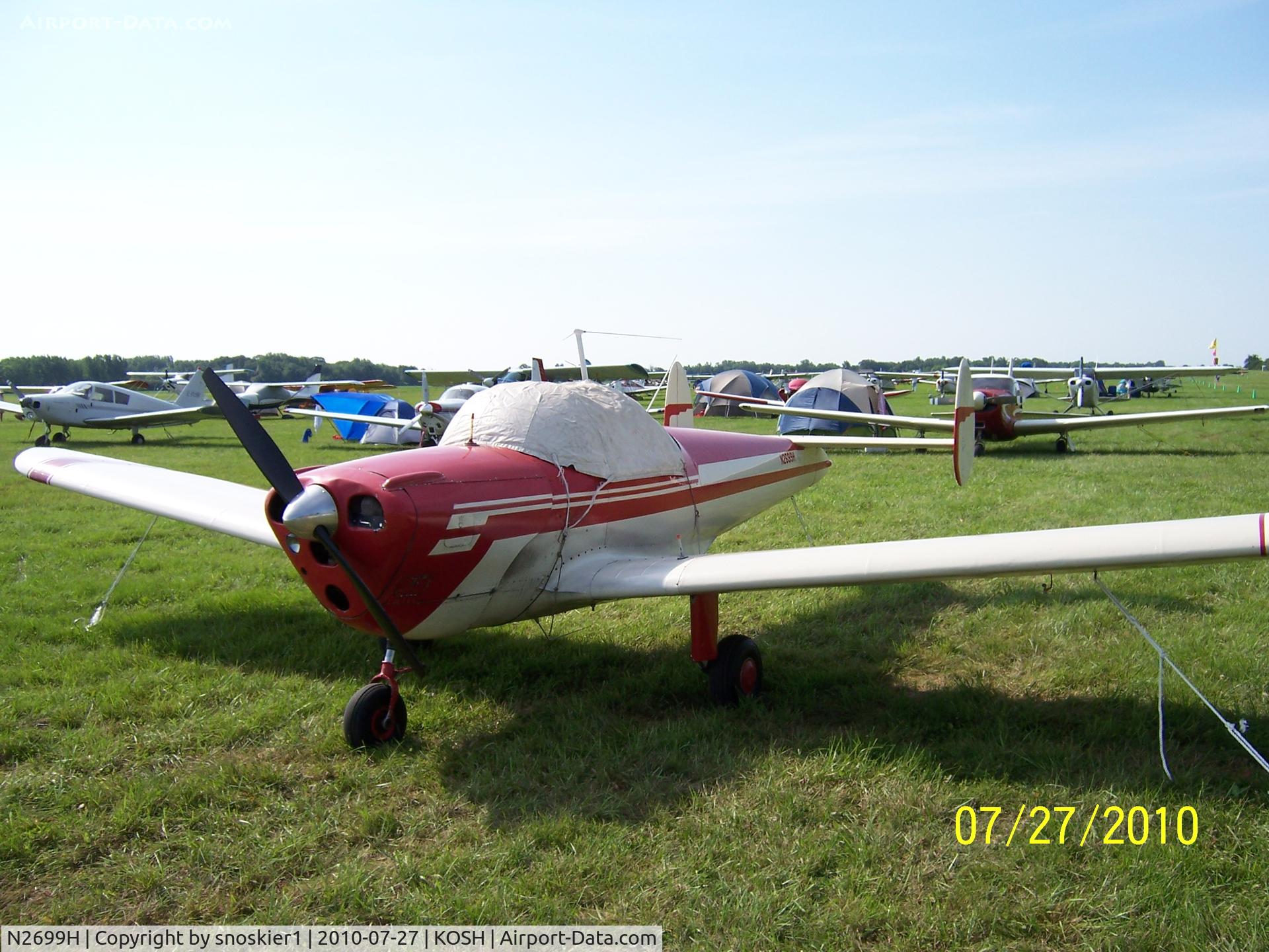 N2699H, 1946 Erco 415D Ercoupe C/N 3324, Airventure 2010 - vintage aircraft parking