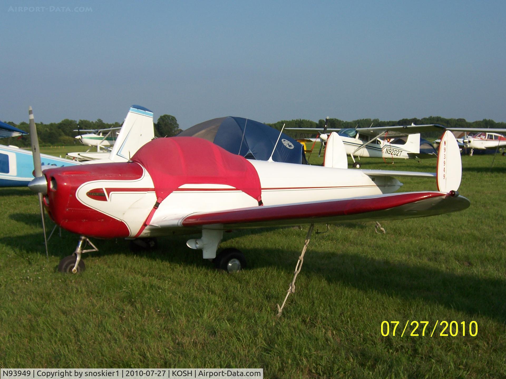 N93949, 1946 Erco 415C Ercoupe C/N 1272, Airventure 2010 - vintage aircraft parking