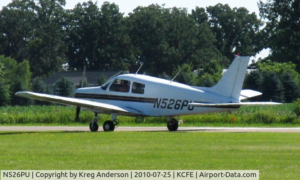 N526PU, Piper PA-28-161 C/N 2841191, Piper PA-28-161 Warrior backtaxiing on the runway in Buffalo, MN.
