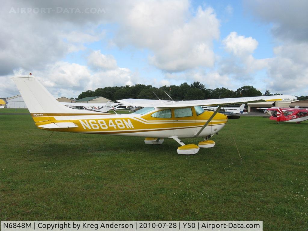 N6848M, 1975 Cessna 182P Skylane C/N 18263859, Cessna 182P Skylane in the grass.