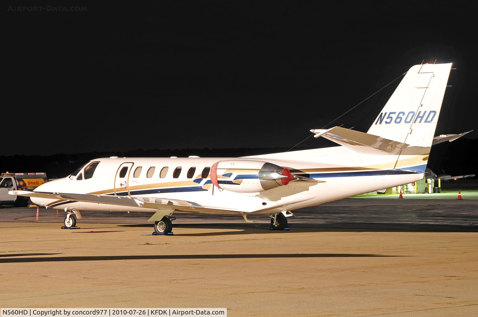 N560HD, 1994 Cessna 560 Citation Ultra C/N 560-0274, Seen at KFDK on 7/26/2010