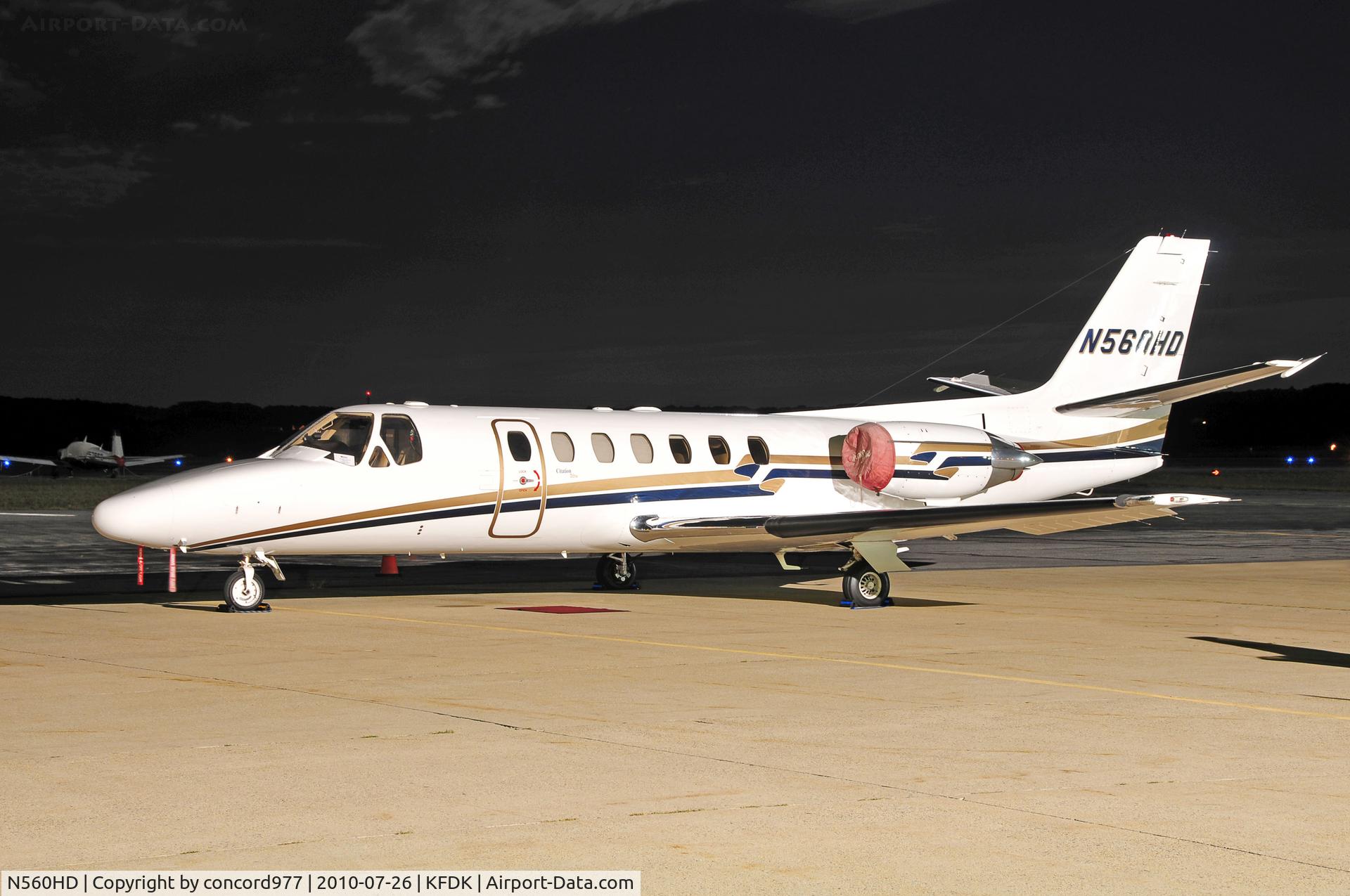 N560HD, 1994 Cessna 560 Citation Ultra C/N 560-0274, Seen at KFDK on 7/26/2010