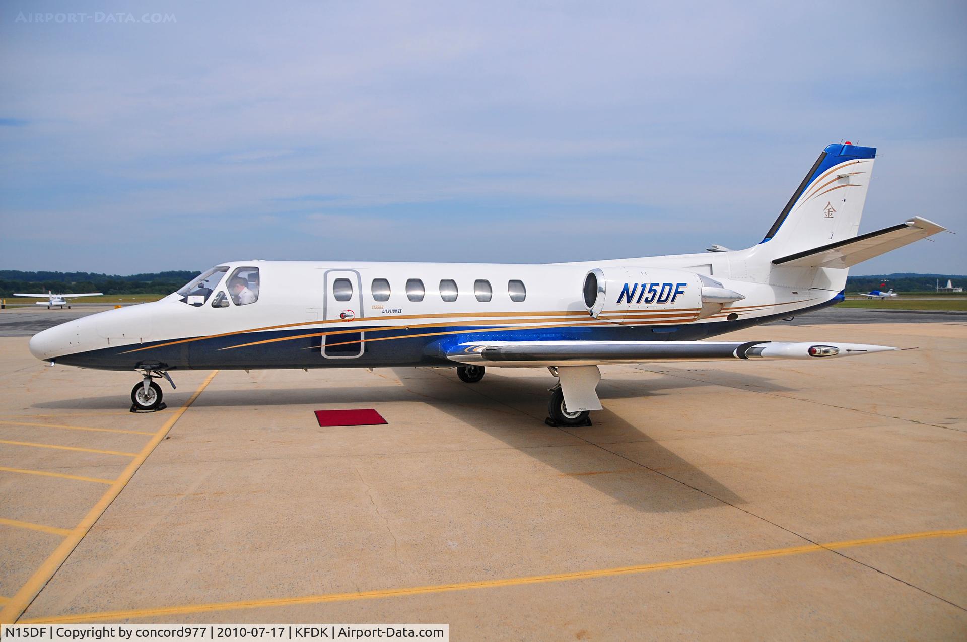 N15DF, 1988 Cessna 550 Citation II C/N 550-0578, Seen at KFDK on 7/17/2010