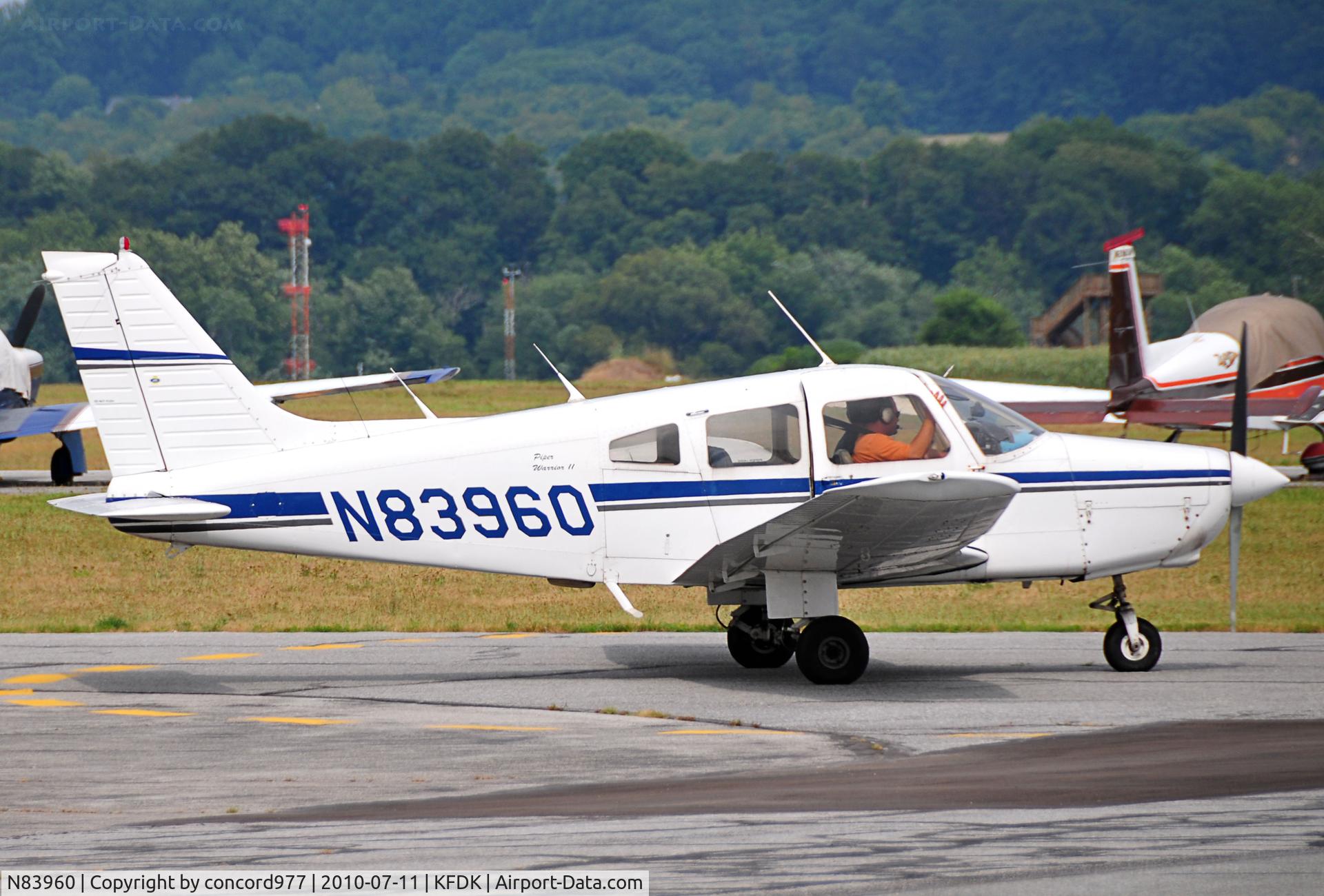 N83960, 1981 Piper PA-28-161 C/N 28-8116244, Seen at KFDK on 7/17/2010