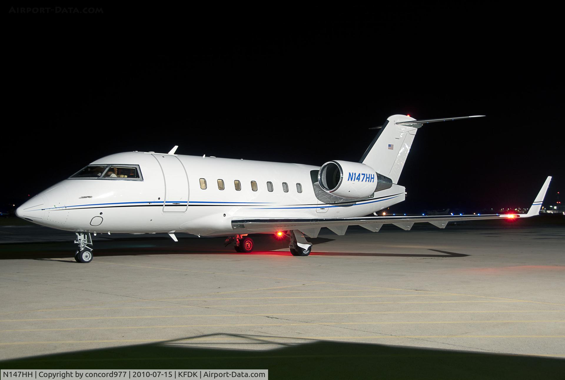 N147HH, 1997 Canadair Challenger 601-3A (CL-600-2B16) C/N 5123, Seen at KFDK on 7/15/2010