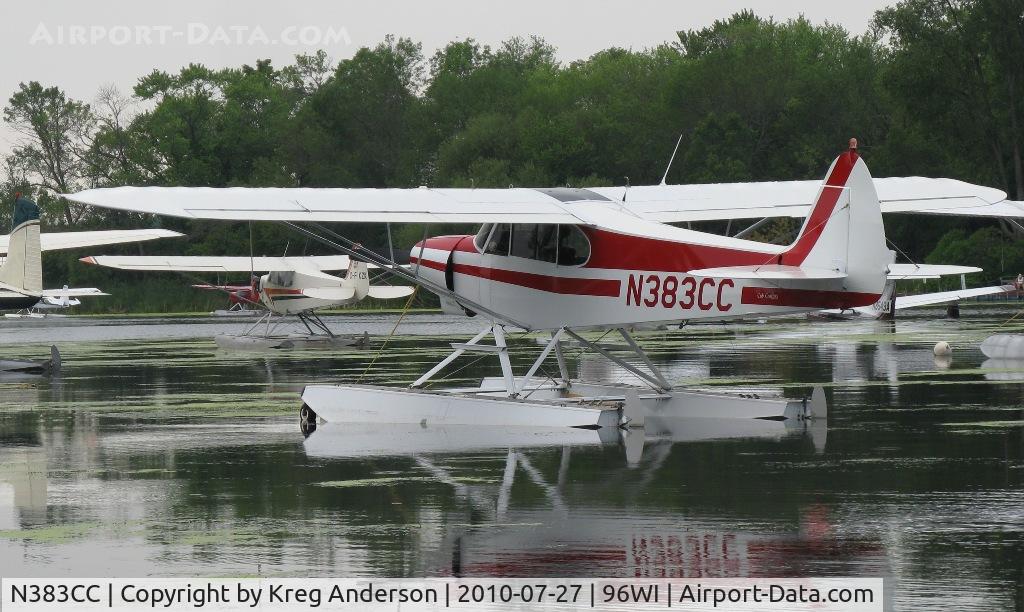 N383CC, 2001 Piper/cub Crafters PA-18-150 C/N 9938CC, Piper PA-18-150 Super Cub moored at AirVenture 2010.