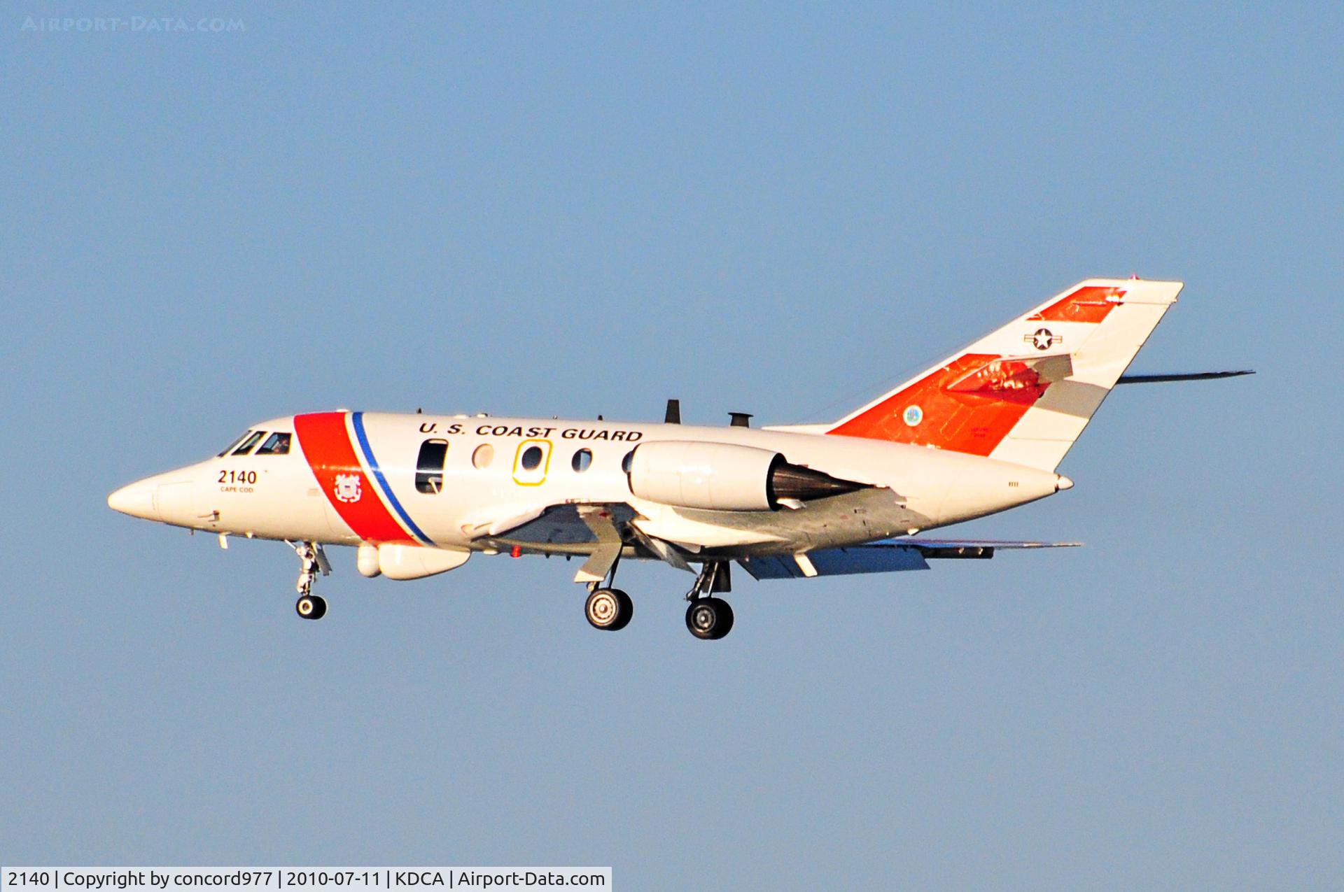 2140, 1982 Dassault HU-25A Guardian C/N 467, Seen at KDCA on 7/11/2010