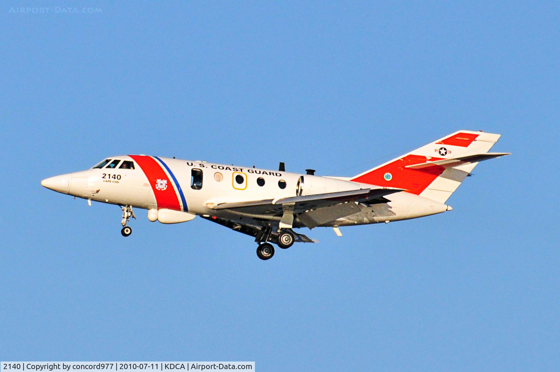 2140, 1982 Dassault HU-25A Guardian C/N 467, Seen at KDCA on 7/11/2010
