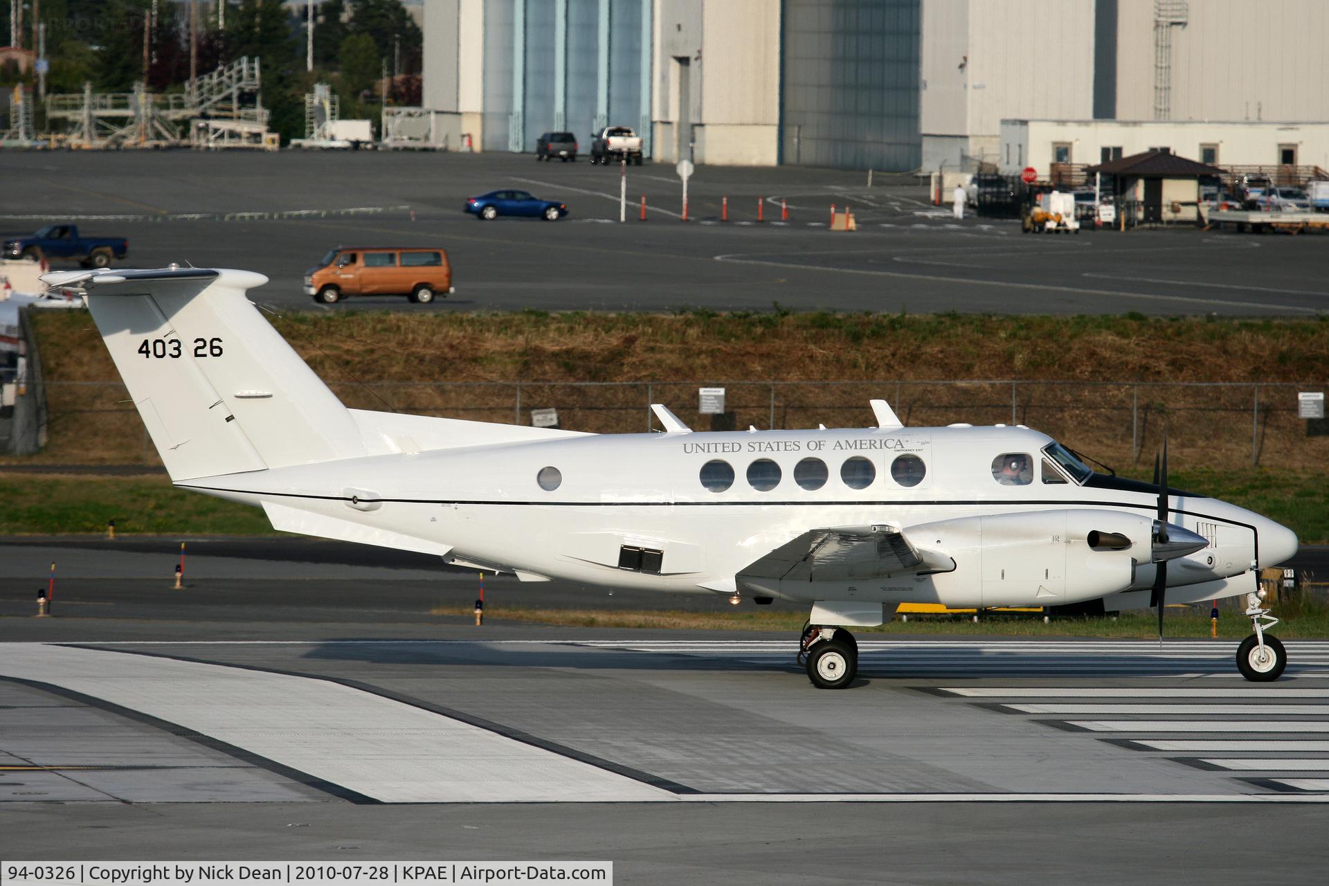 94-0326, 1995 Beech C-12R Huron C/N BW-015, KPAE