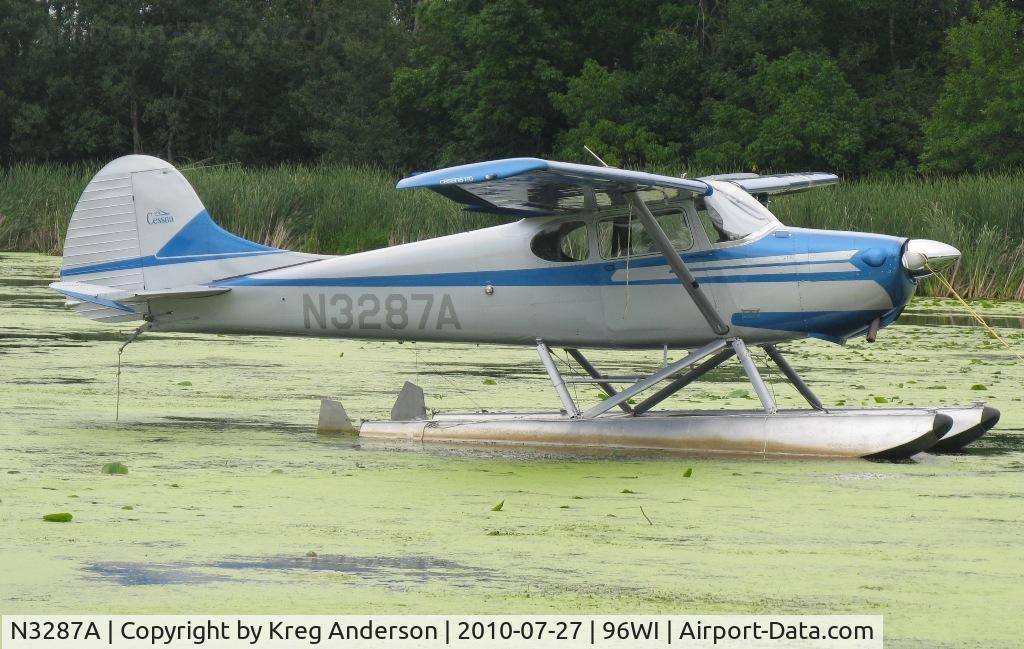 N3287A, 1953 Cessna 170B C/N 25931, Cessna 170B moored at AirVenture 2010.
