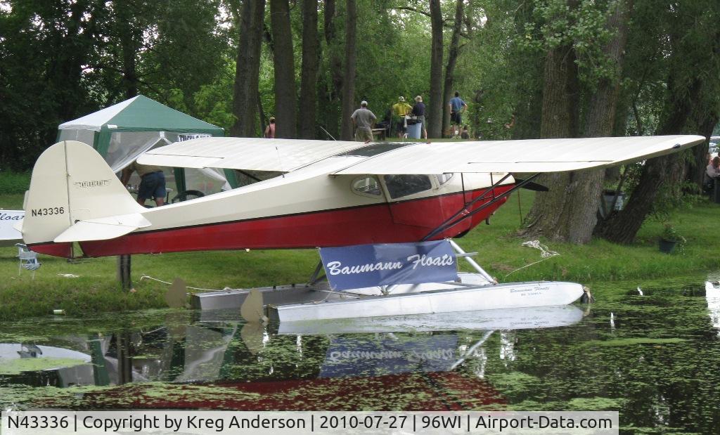 N43336, 1946 Taylorcraft BC12-D C/N 6995, Taylorcraft BC12-D moored at AirVenture 2010.