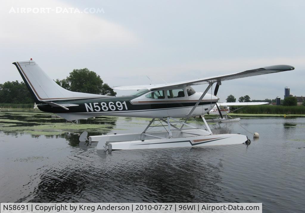 N58691, 1973 Cessna 182P Skylane C/N 18262239, Cessna 182P Skylane moored at AirVenture 2010.