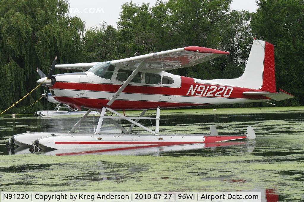 N91220, 1968 Cessna 180H Skywagon C/N 18052007, Cessna 180H Skywagon moored at AirVenture 2010.