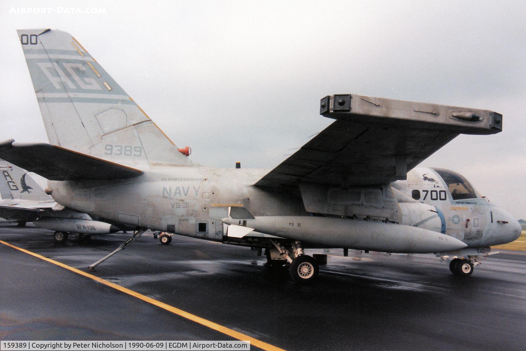159389, Lockheed S-3B Viking C/N 394A-3025, S-3B Viking of VS-31 aboard USS Dwight D Eisenhower on display at the 1990 Boscombe Down Battle of Britain 50th Anniversary Airshow.