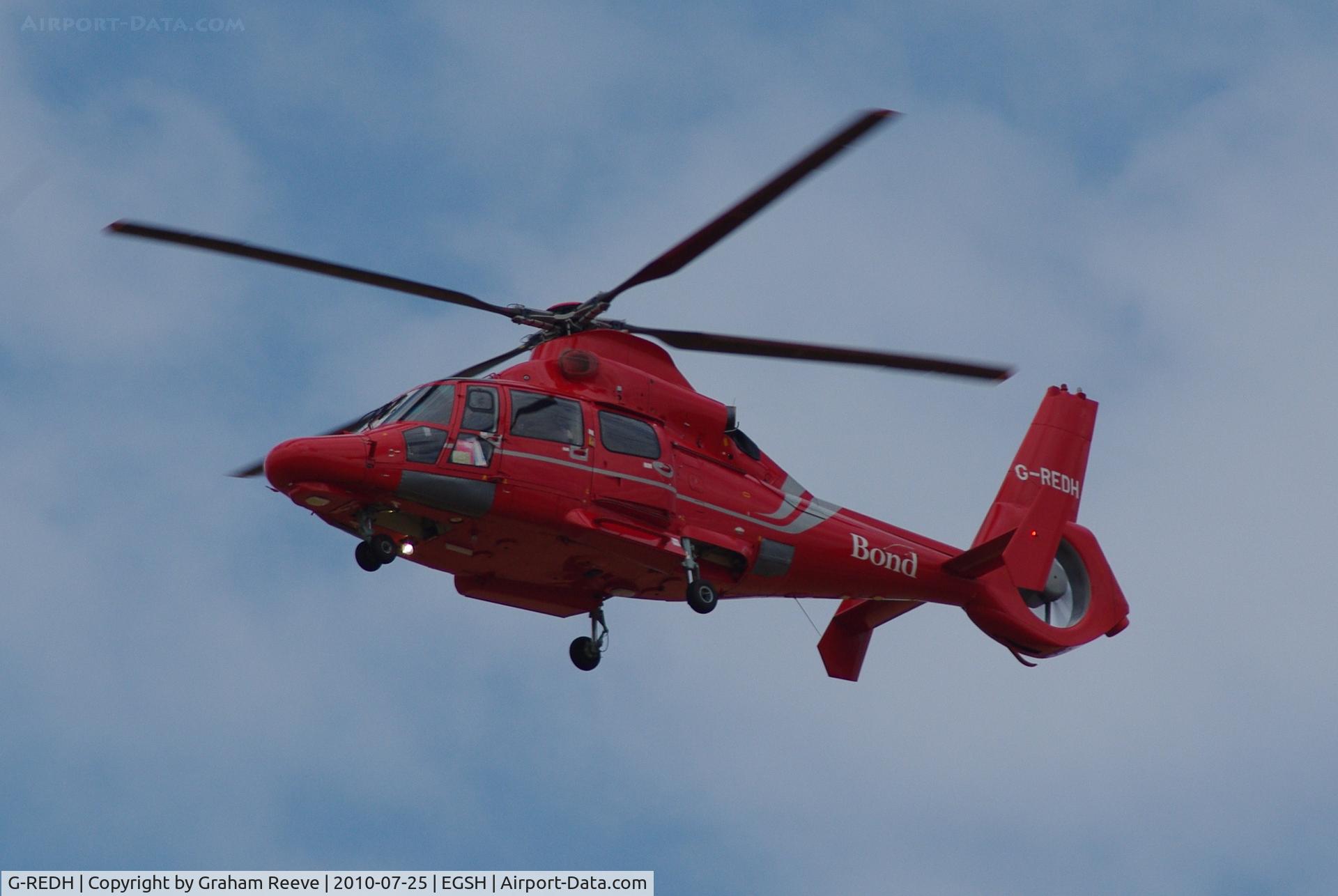 G-REDH, 2010 Eurocopter AS-365N-3 Dauphin 2 C/N 6911, On finals.