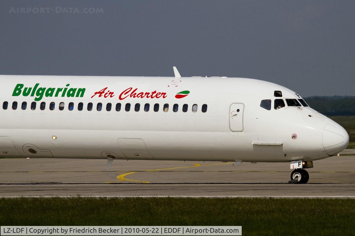 LZ-LDF, 1986 McDonnell Douglas MD-82 (DC-9-82) C/N 49219, line up for departure