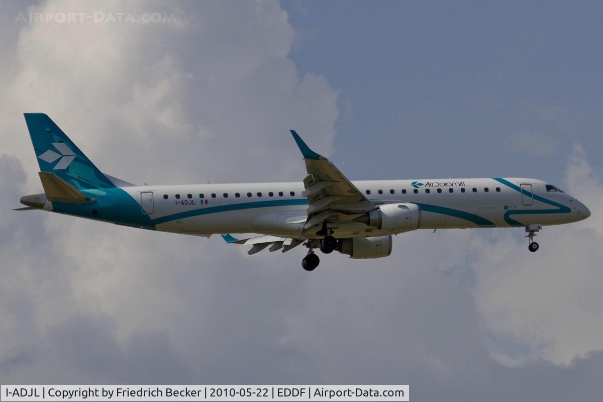 I-ADJL, 2009 Embraer 195LR (ERJ-190-200LR) C/N 19000256, on final RW07R