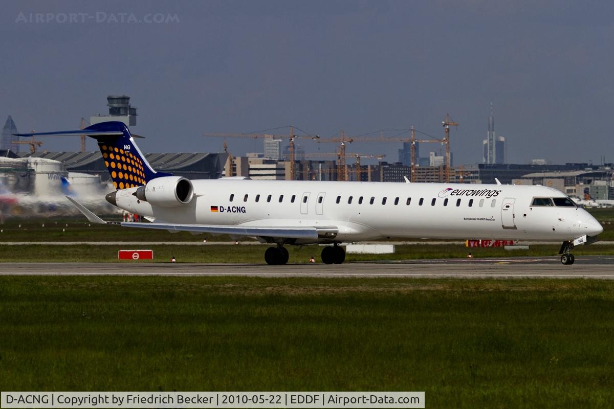 D-ACNG, 2009 Bombardier CRJ-900LR (CL-600-2D24) C/N 15245, departing via RW18W