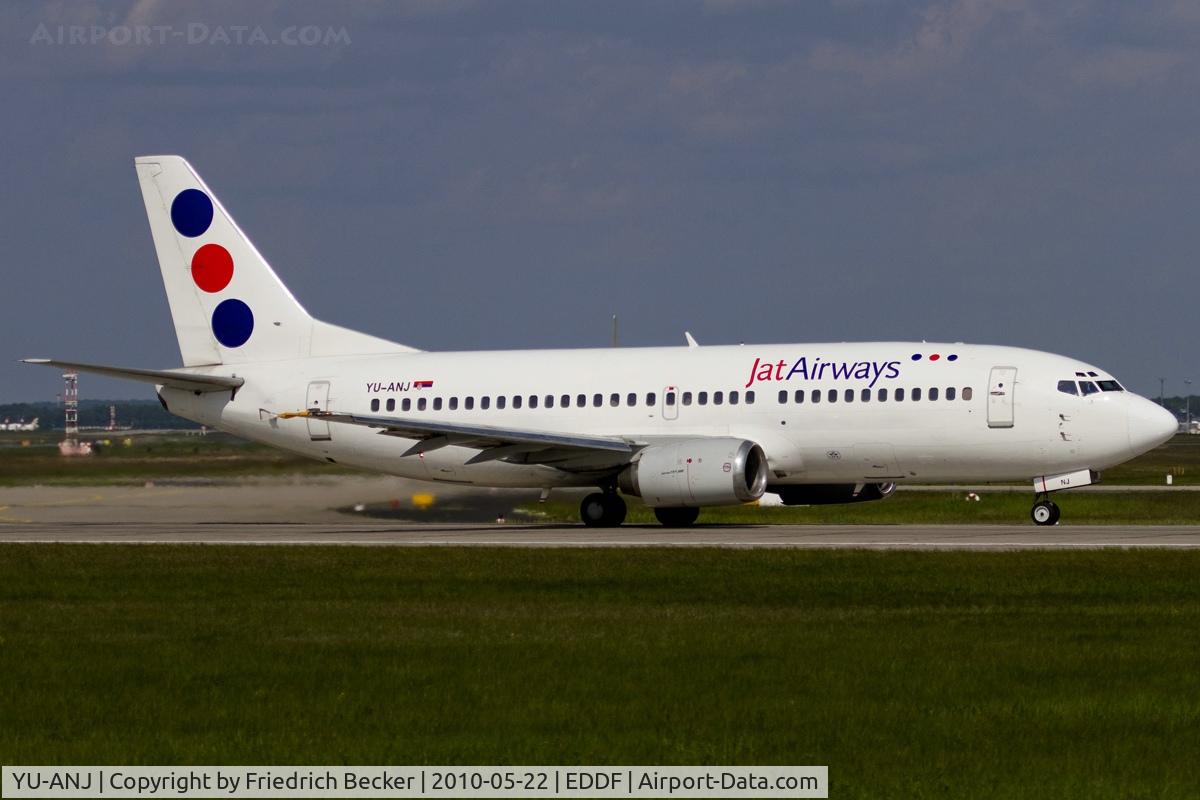 YU-ANJ, 1986 Boeing 737-3H9 C/N 23714/1305, departing via RW18W