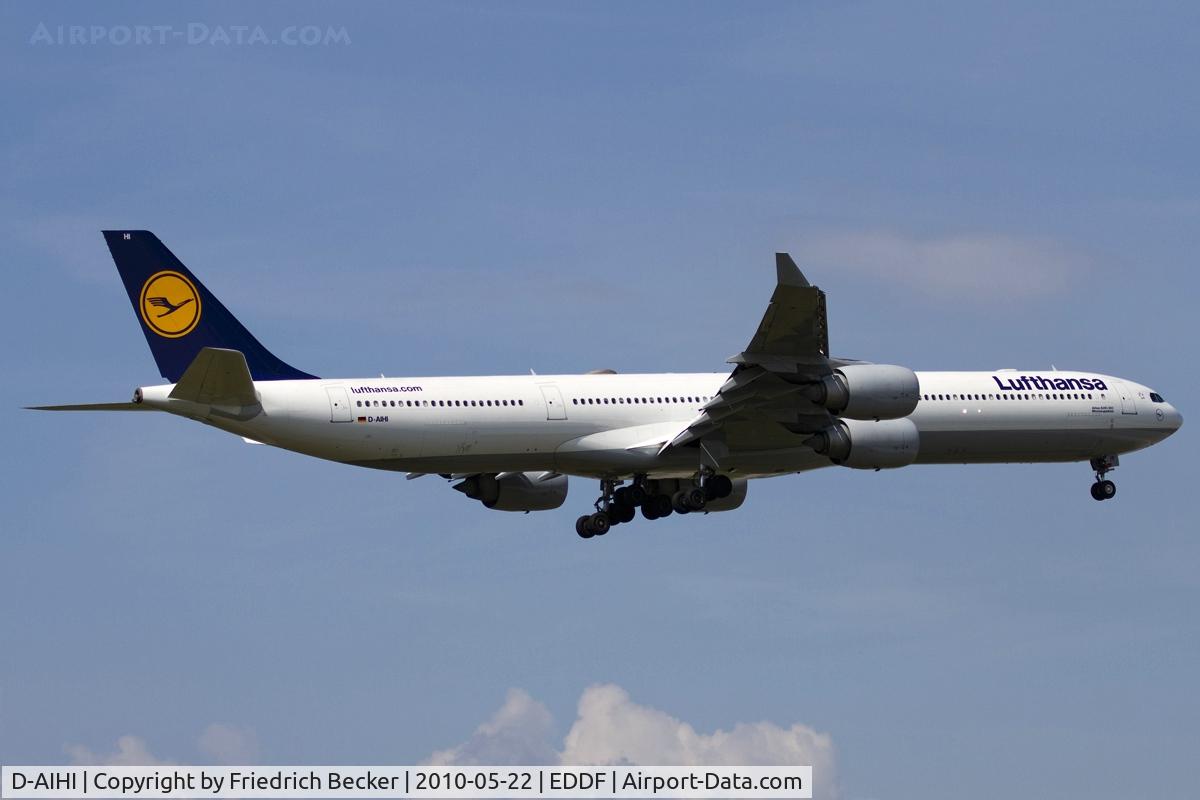 D-AIHI, 2004 Airbus A340-642 C/N 569, on final RW07R
