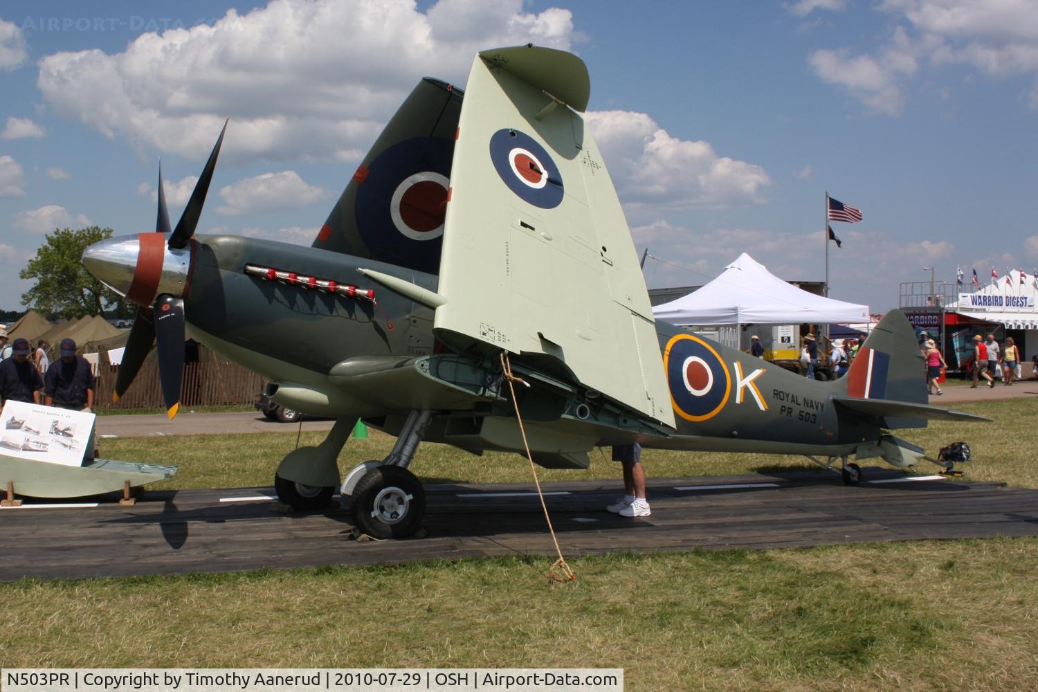 N503PR, 1945 Supermarine Seafire FXVc C/N COA.30621, SEAFIRE XV, c/n: PR503