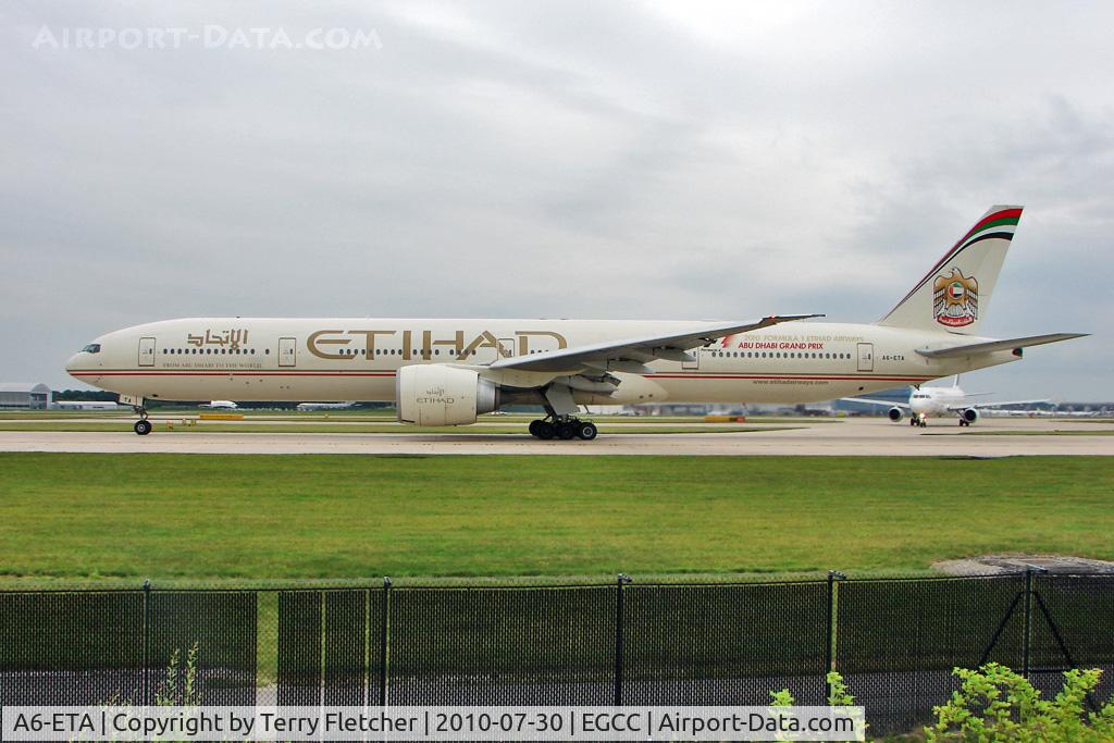 A6-ETA, 2005 Boeing 777-3FX/ER C/N 34597, Ethiad 2005 BOEING 777-300ER, c/n: 34597 at Manchester Uk