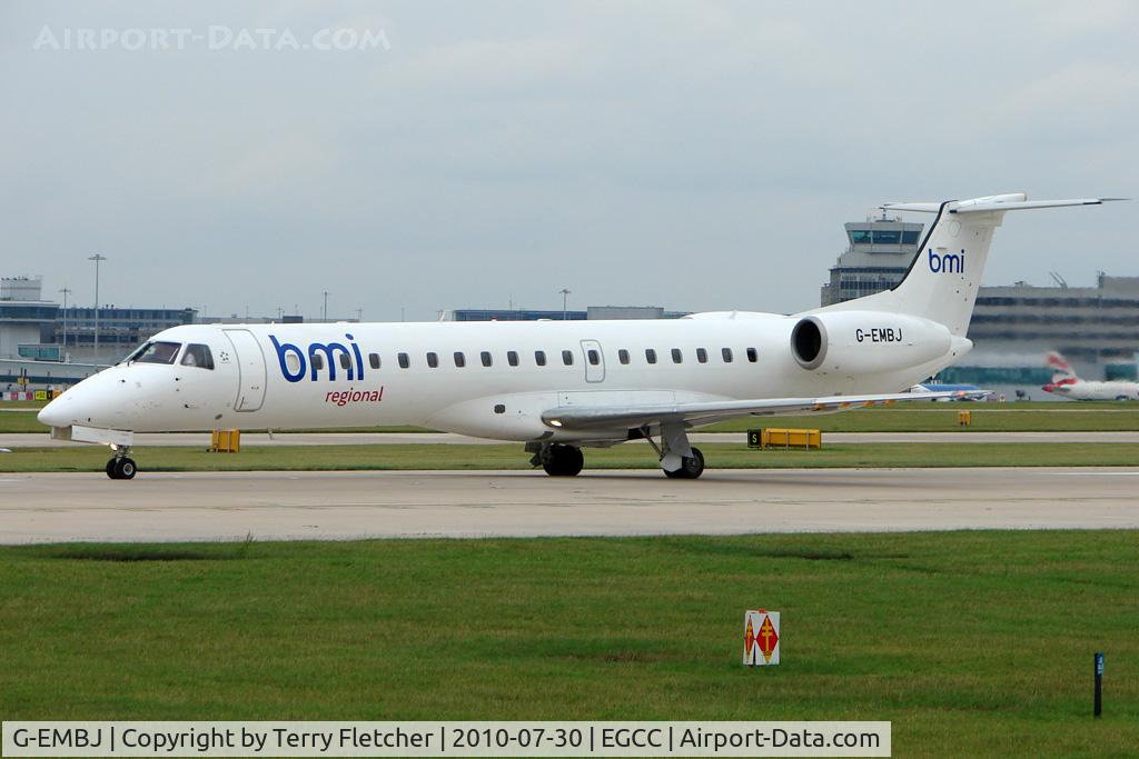 G-EMBJ, 1999 Embraer ERJ-145EU (EMB-145EU) C/N 145134, BMI 1999 Empresa Brasileira De Aeronautica Sa EMB-145EU, c/n: 145134 at Manchester UK