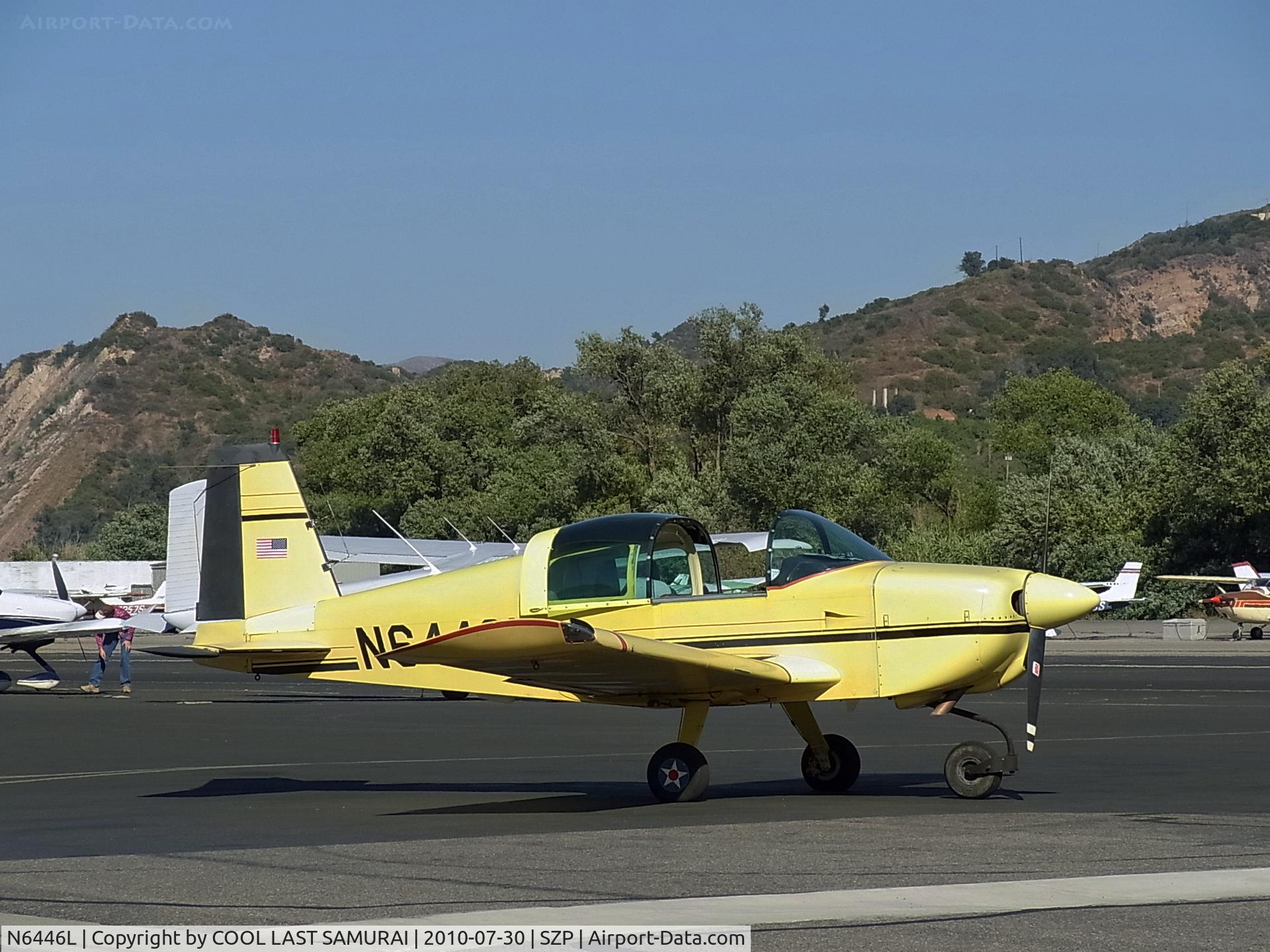 N6446L, 1972 American Aviation AA-1A Trainer C/N AA1A-0446, Santa Paula Airport Transient Parking