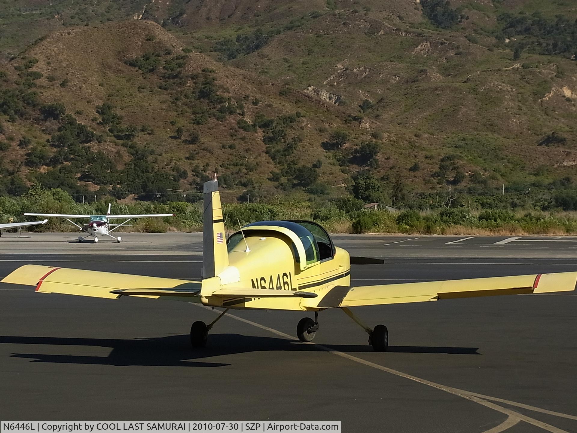N6446L, 1972 American Aviation AA-1A Trainer C/N AA1A-0446, Back view of N6446L at Santa Paula Airport
