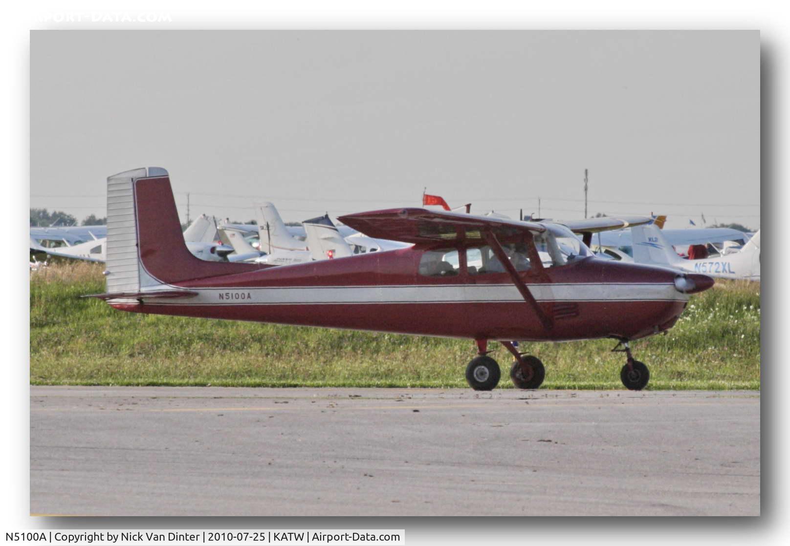 N5100A, 1955 Cessna 172 C/N 28100, Sure KATW is nice ... I still want to go to Oshkosh!