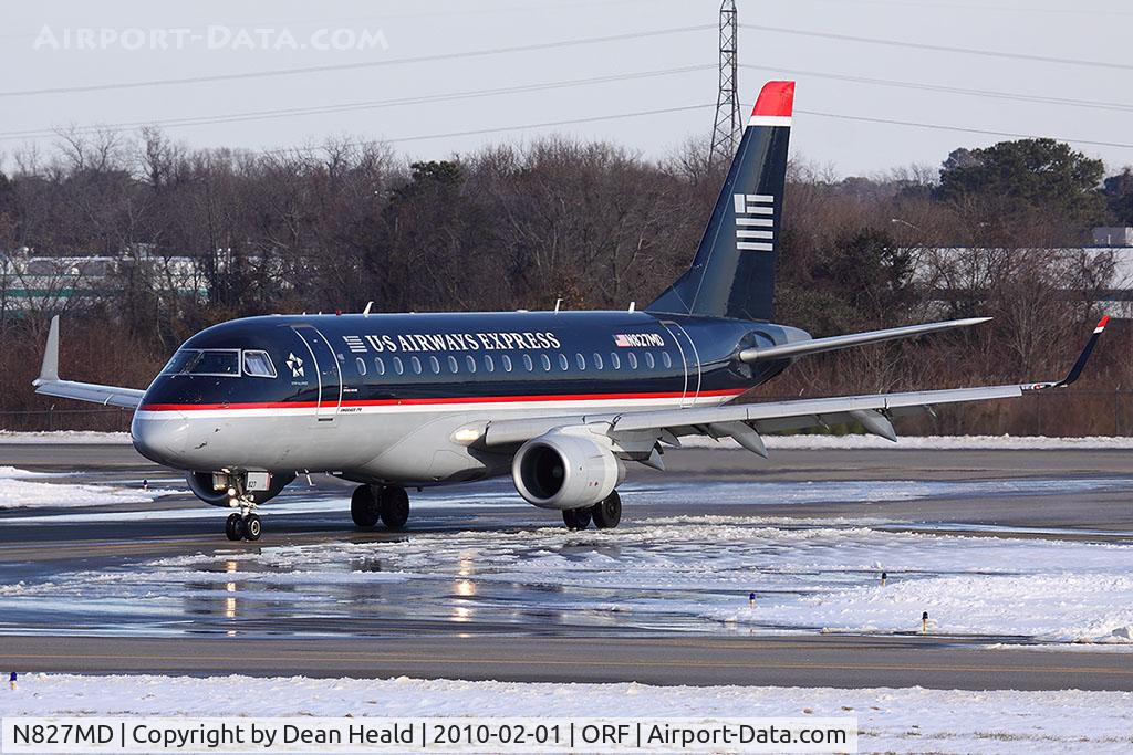 N827MD, 2005 Embraer 170SU (ERJ-170-100SU) C/N 17000047, Exiting RWY 5.