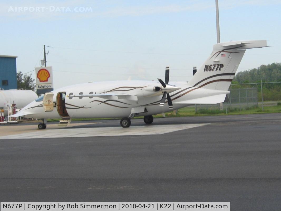 N677P, 1992 Piaggio P-180 Avanti C/N 1019, On the ramp at Prestonsburg, Kentucky