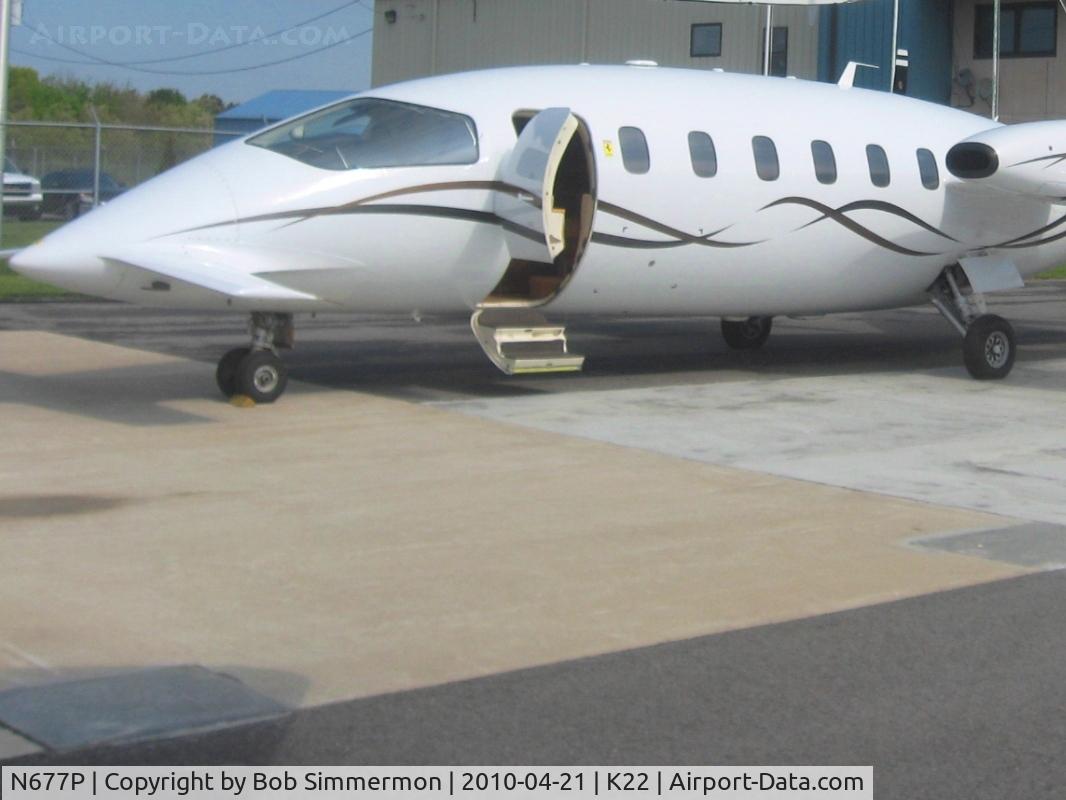 N677P, 1992 Piaggio P-180 Avanti C/N 1019, On the ramp at Prestonsburg, Kentucky