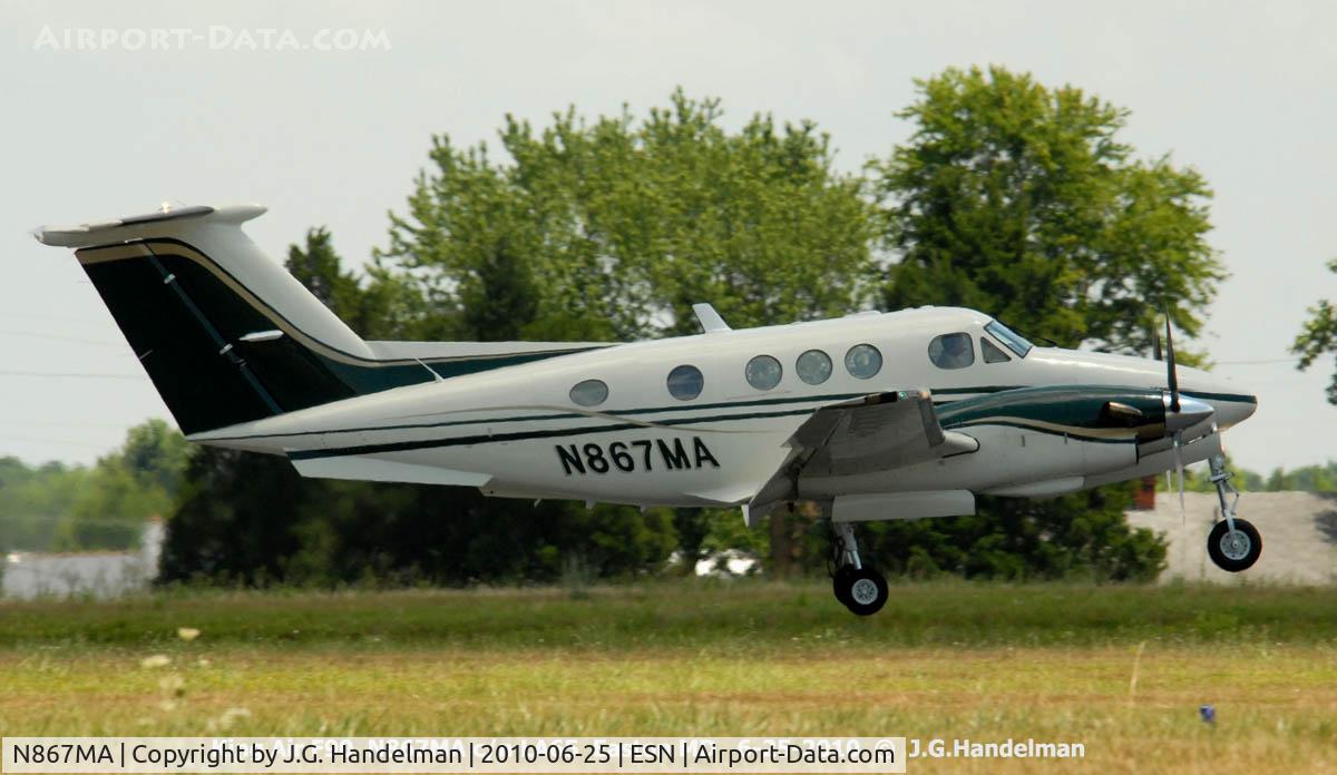 N867MA, 1980 Beech F90 King Air C/N LA-65, Coming in for lunch @ ESN.