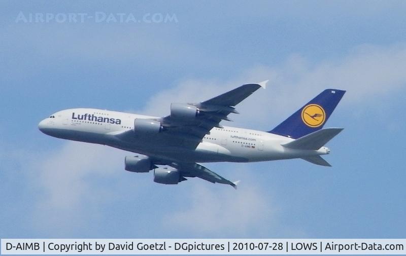 D-AIMB, 2010 Airbus A380-841 C/N 041, Overflight.
